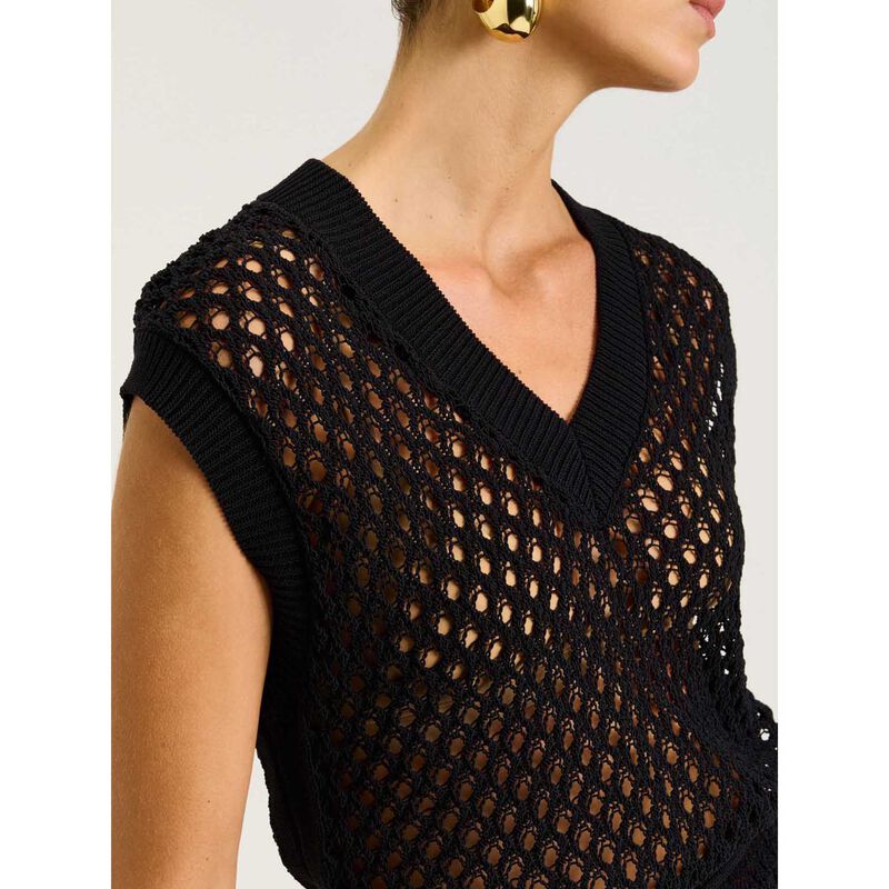 Veronika Maine Oversized Crochet Knit Tunic image number 2